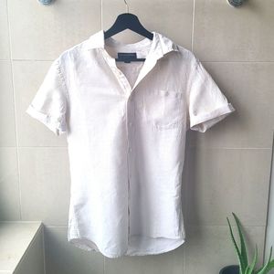 White Banana Republic linen resort shirt (S)